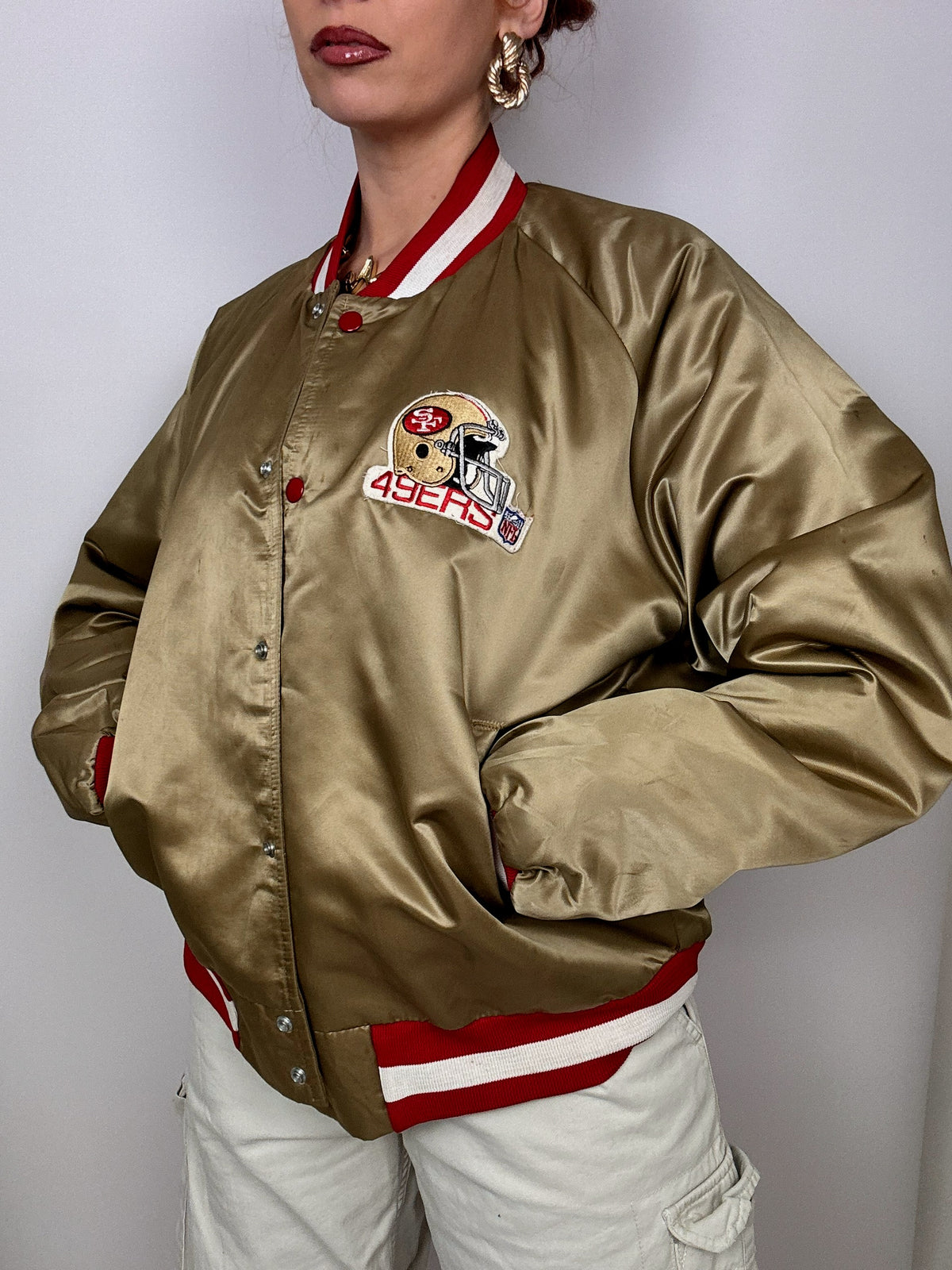 Vintage XL Gold/Red Bomber