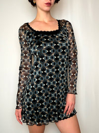 Robe en mesh graphique TU vintage