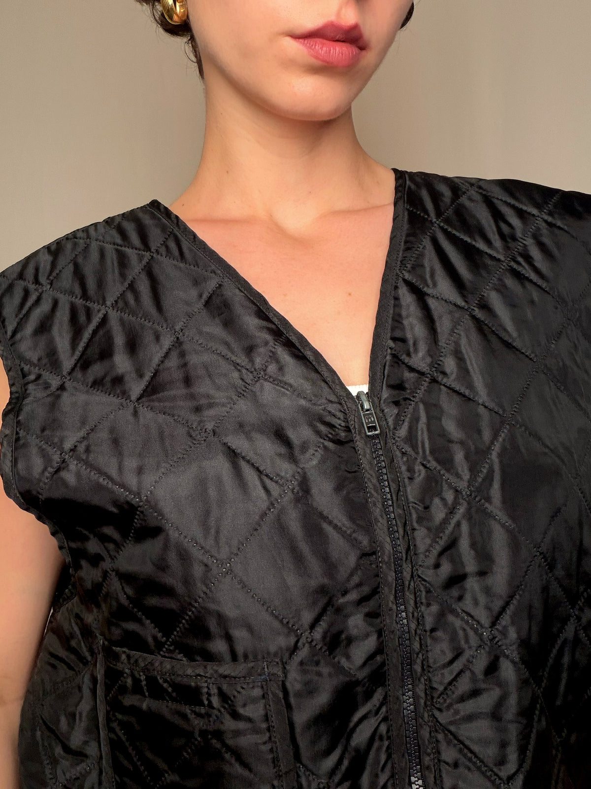 Gilet matelassé Noir Mascot XL vintage