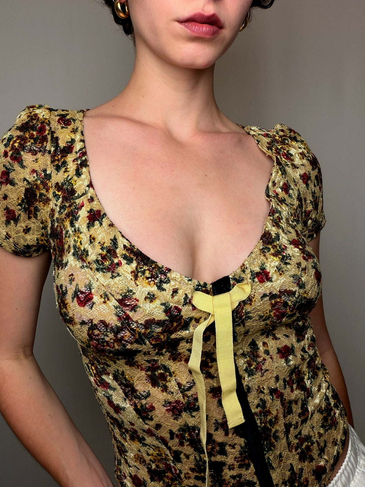 Top fitté Gold S vintage