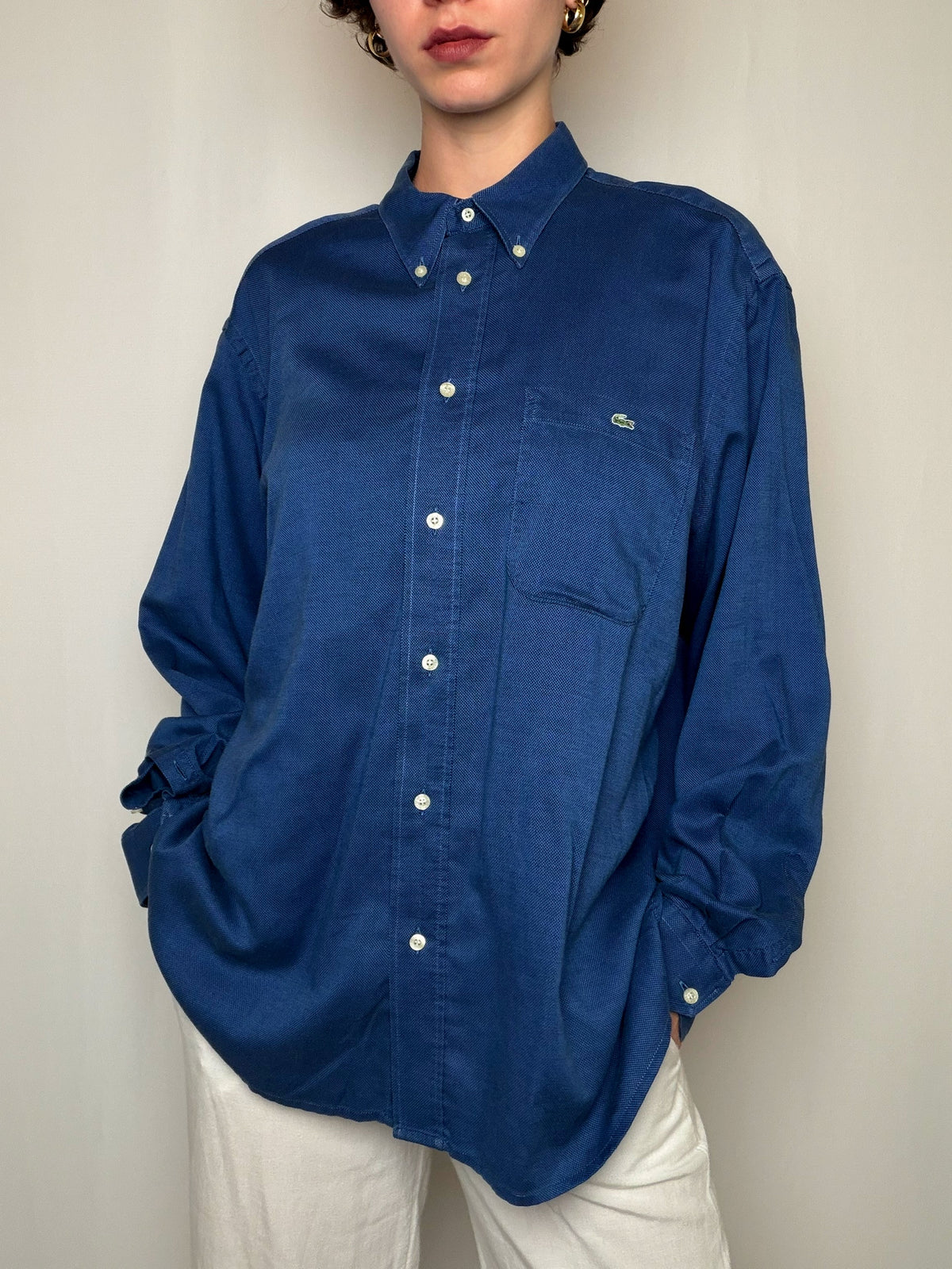 Chemise Blue Lacoste XL vintage