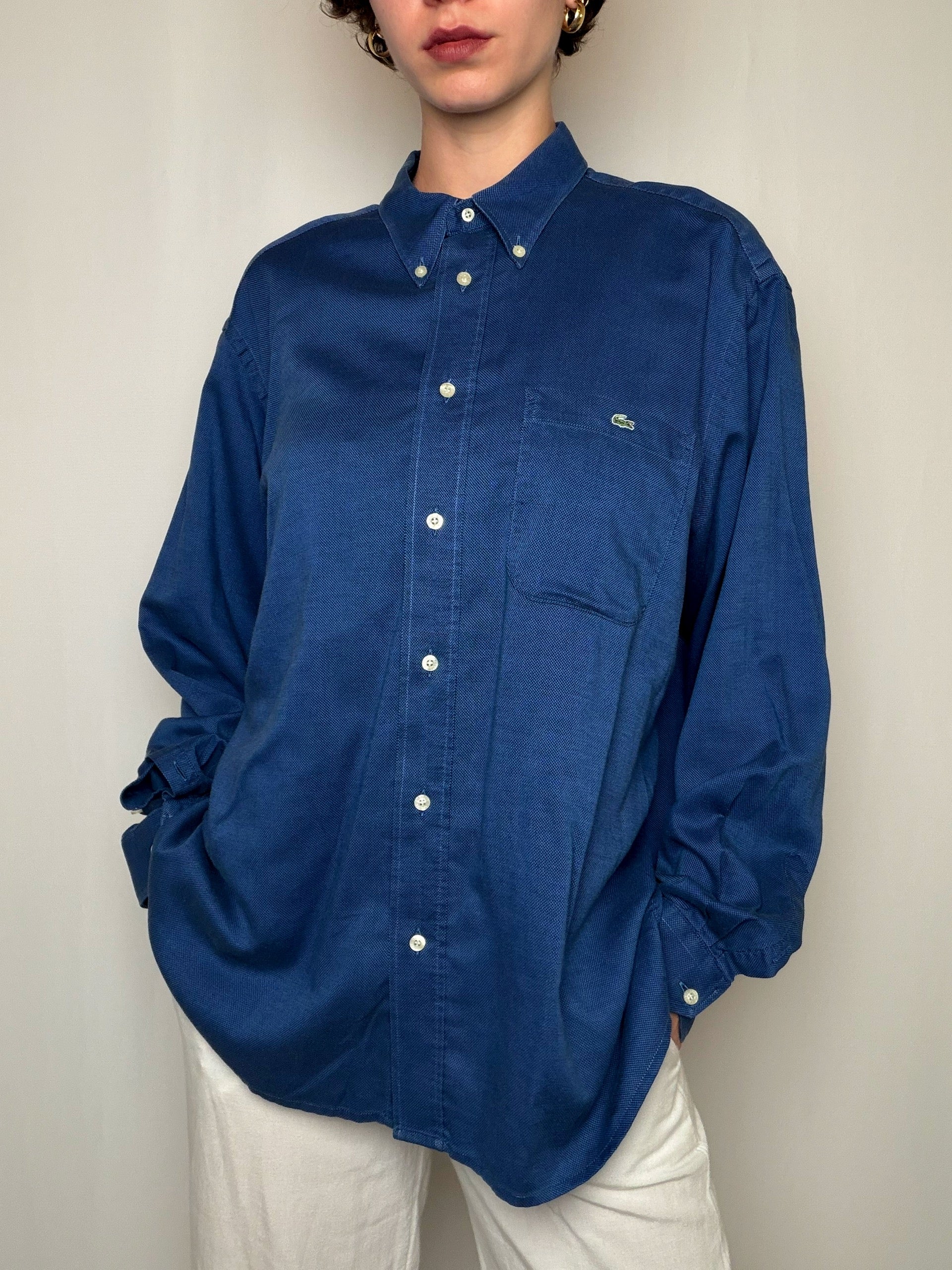 Chemise Blue Lacoste XL vintage