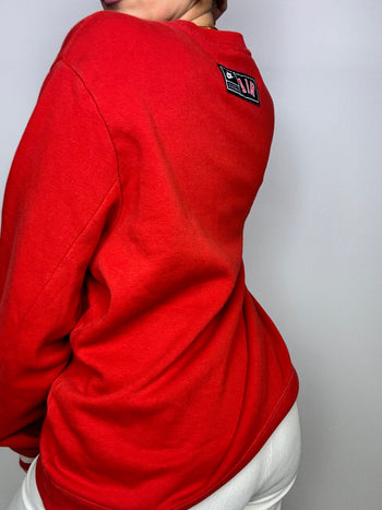 Pull vintage américain rouge Nike