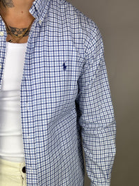 Chemise Polo Ralph Lauren à carreaux blanc/bleu vinatage