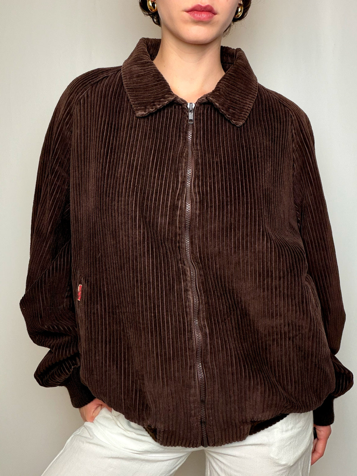 bomber brun L vintage