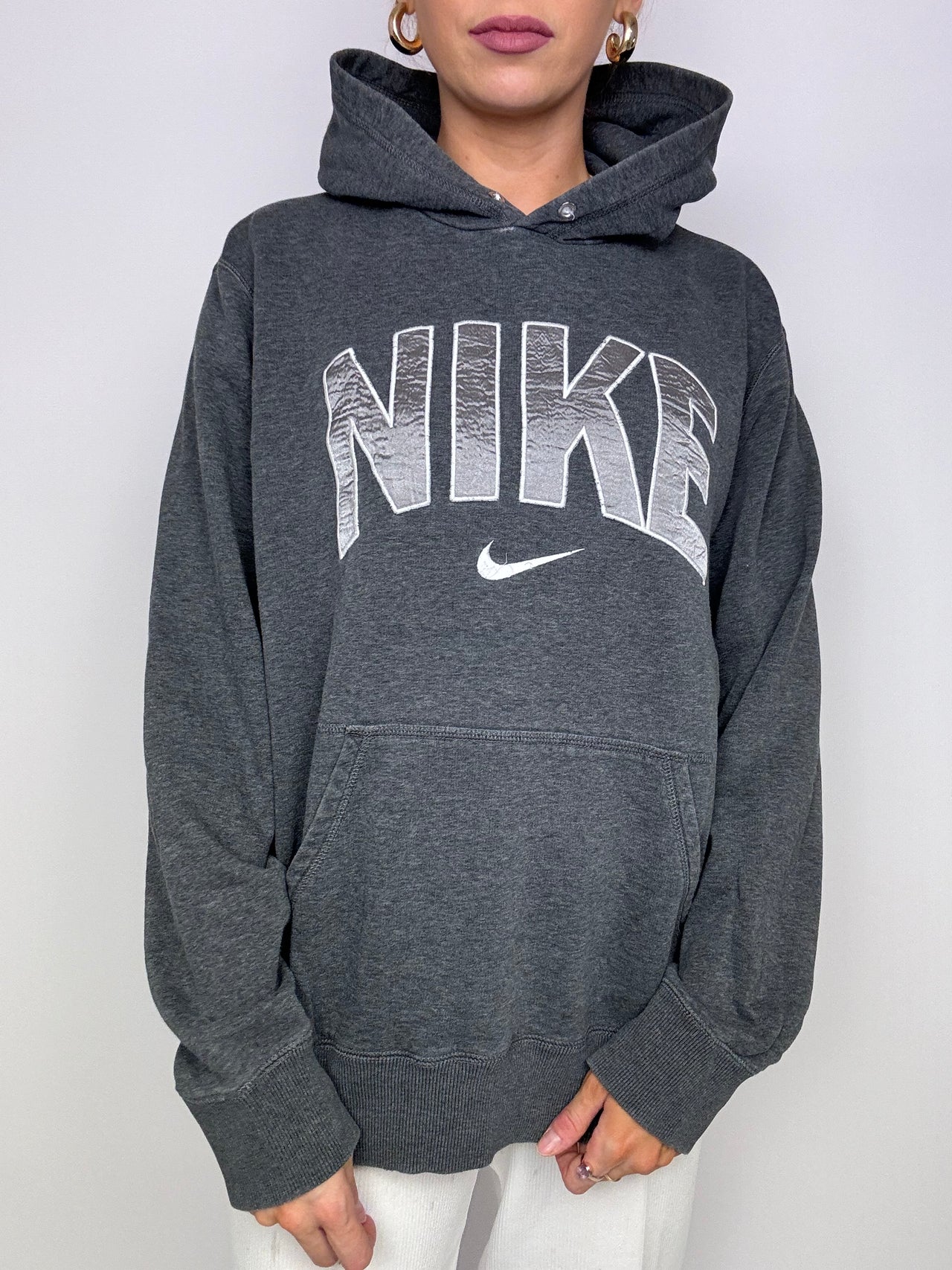 Pull sweat vintage américain gris Nike