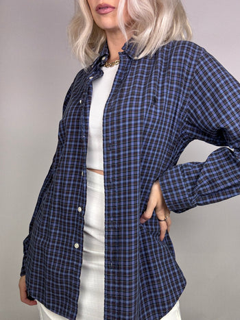 Ralph Lauren Blue Plaid Shirt M