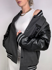 Vintage black bomber 