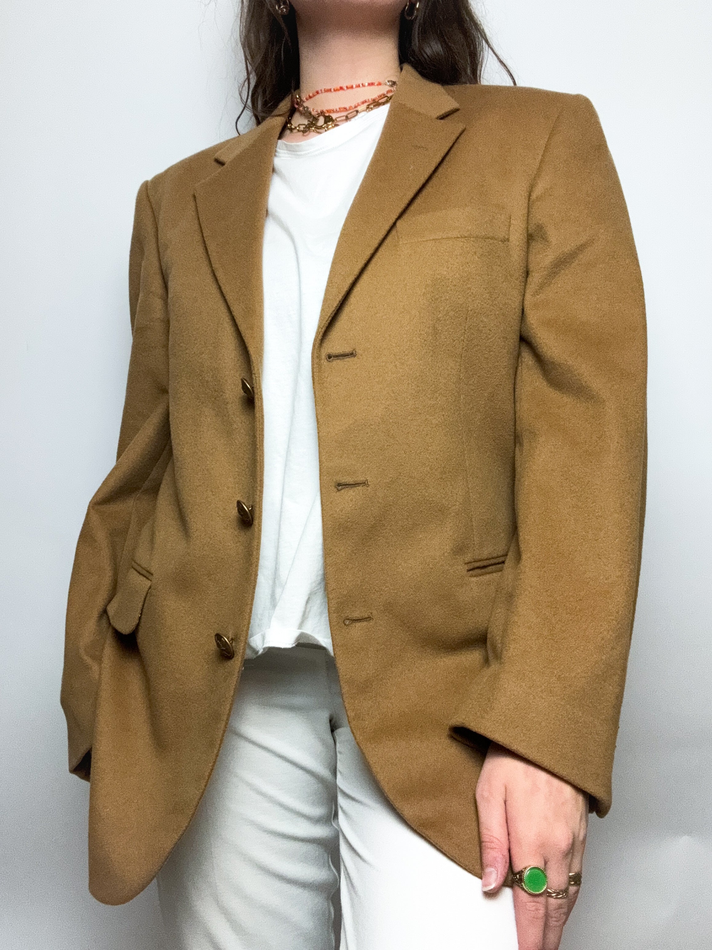 Light brown vintage blazer jacket M/L