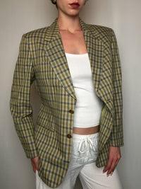 Blazer à carreaux L vintage