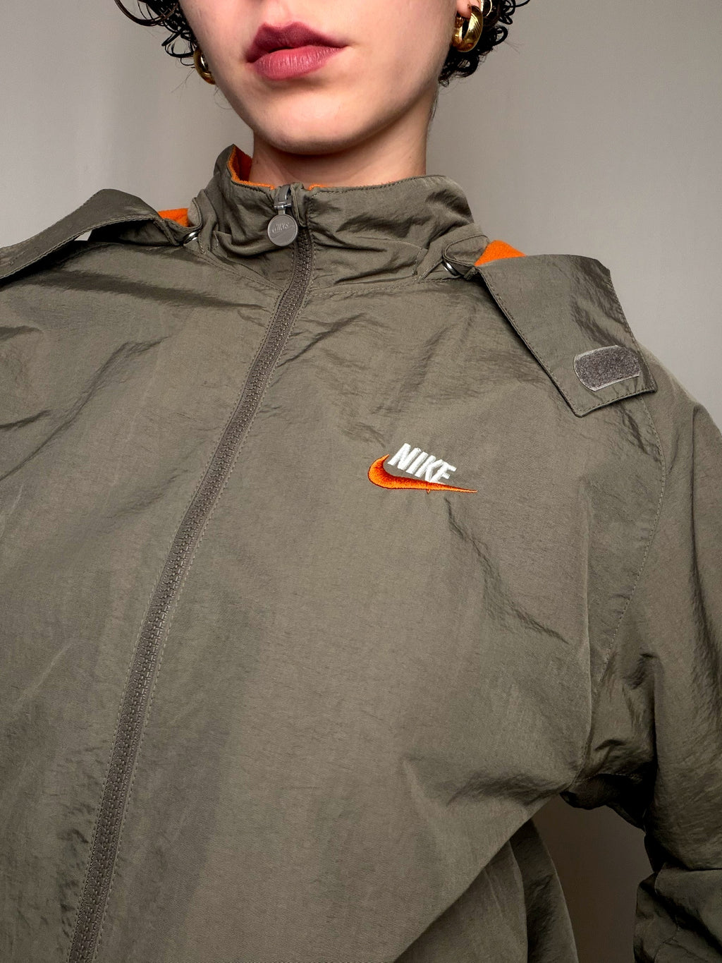 Jacket / polaire reversible kaki Nike S/M vintage
