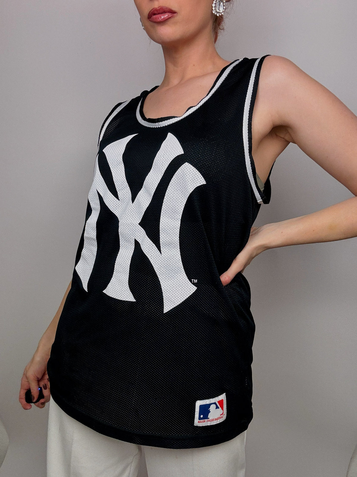 Vintage amerikanisches Trikot schwarz L