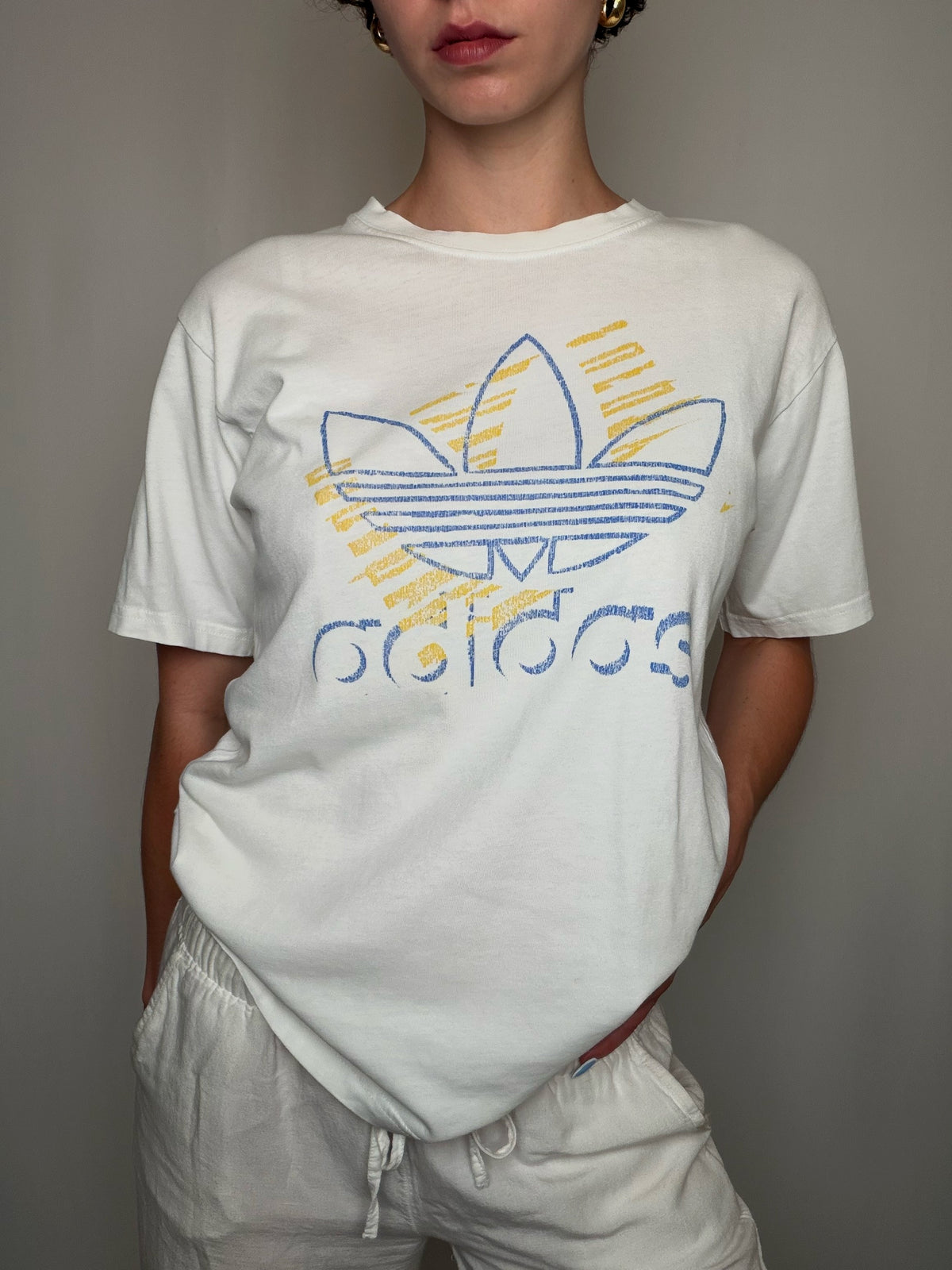 Tshirt White Adidas M vintage