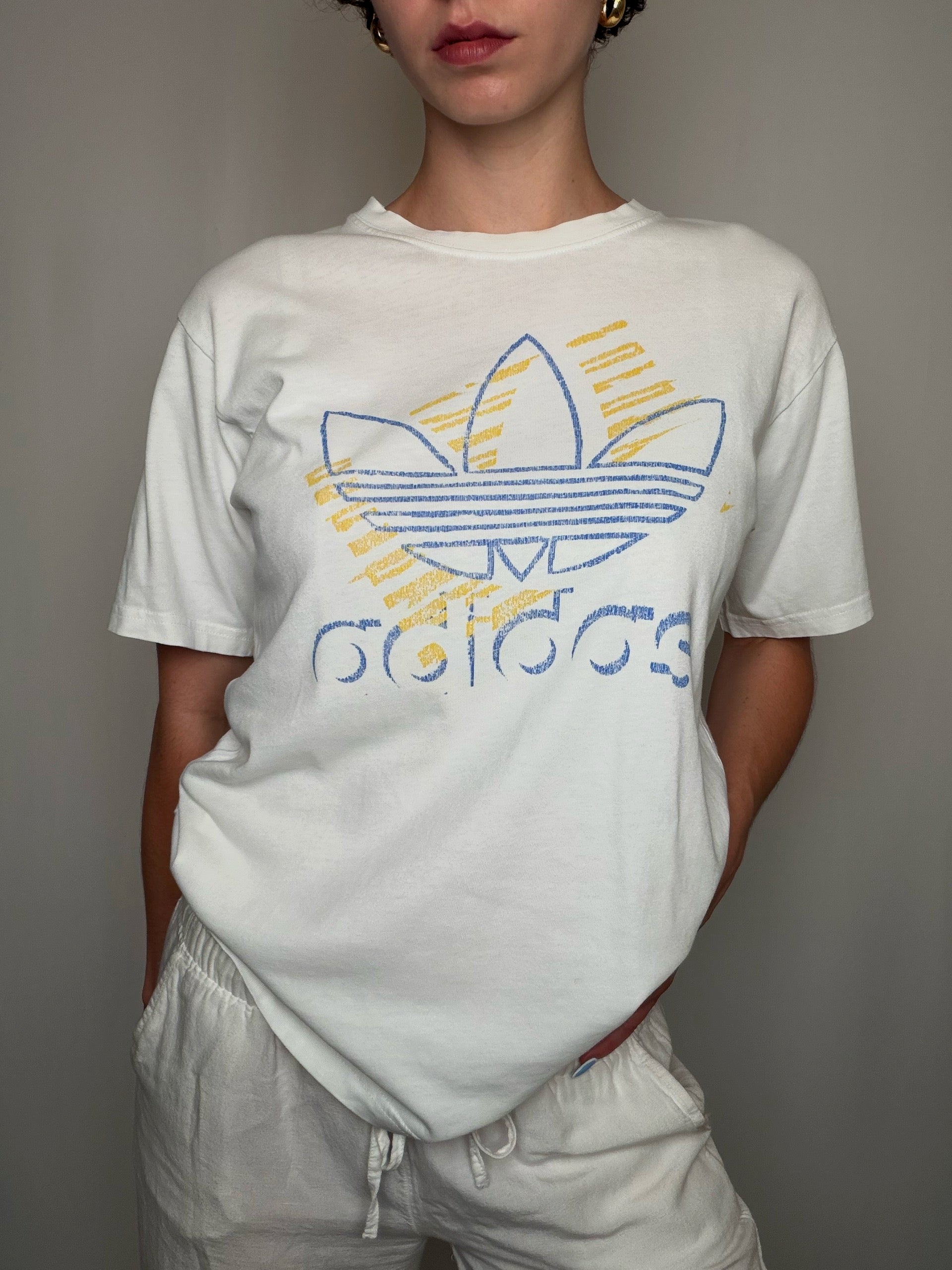 Tshirt White Adidas M vintage