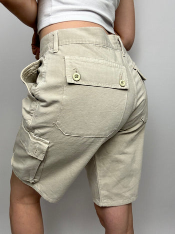 Beige Vintage-Cargo-Shorts