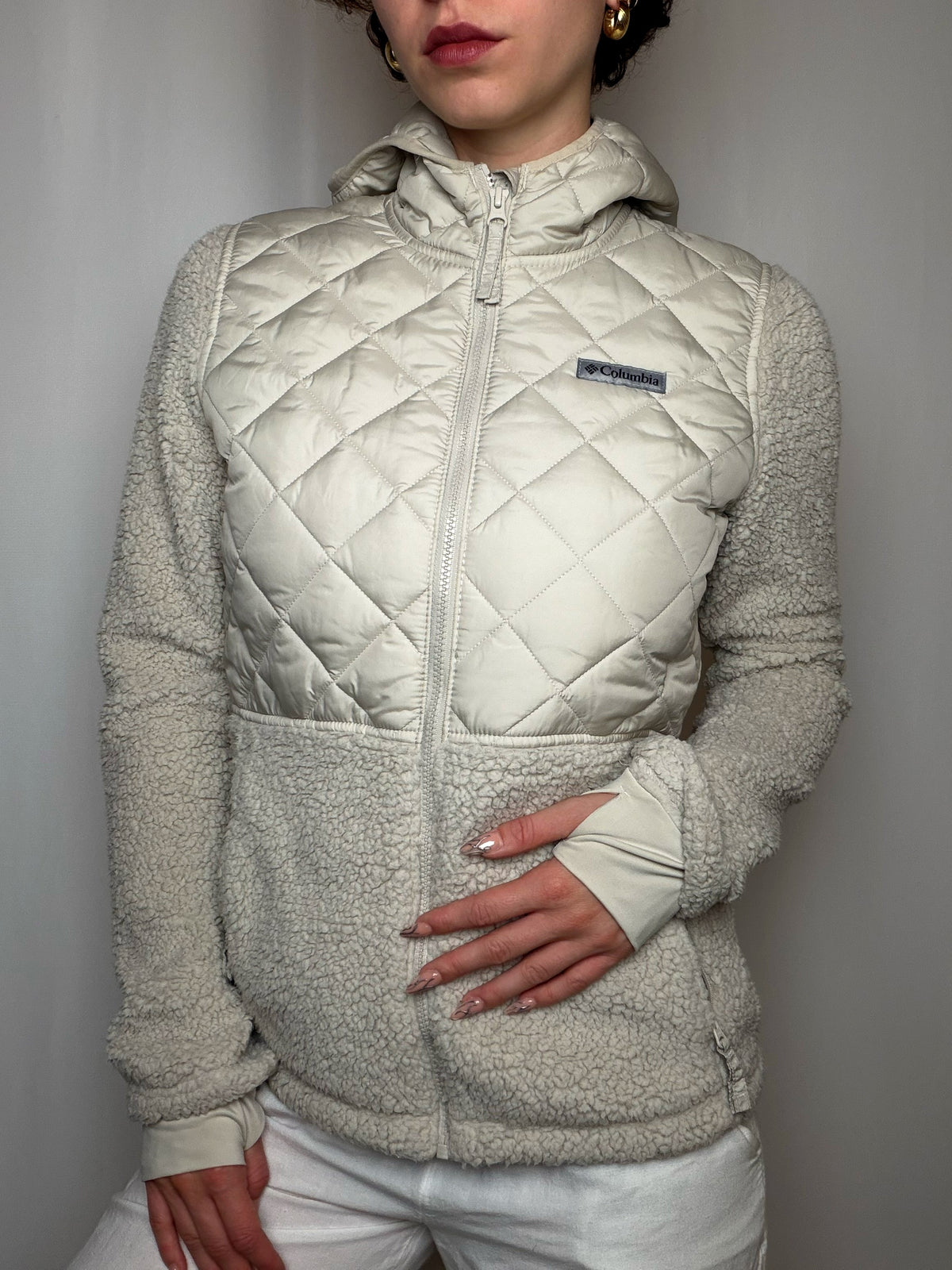 Polaire beige Columbia S vintage