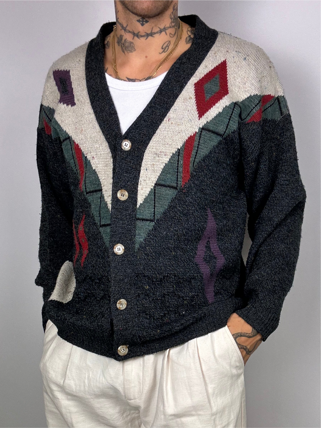 Vintage pattern cardigan