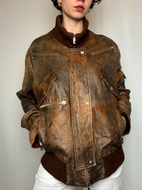 Jacket Marron Patiné L vintage