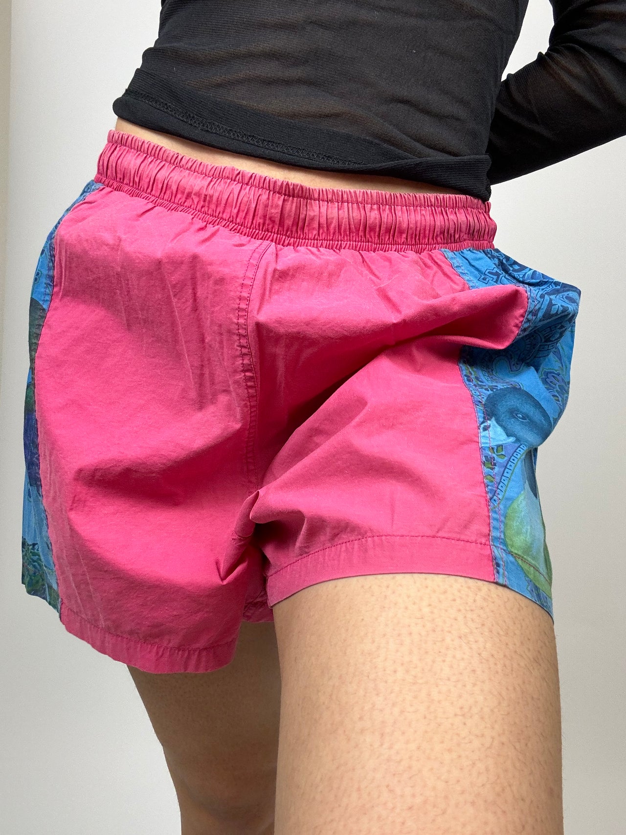 Vintage pink and blue sports shorts 