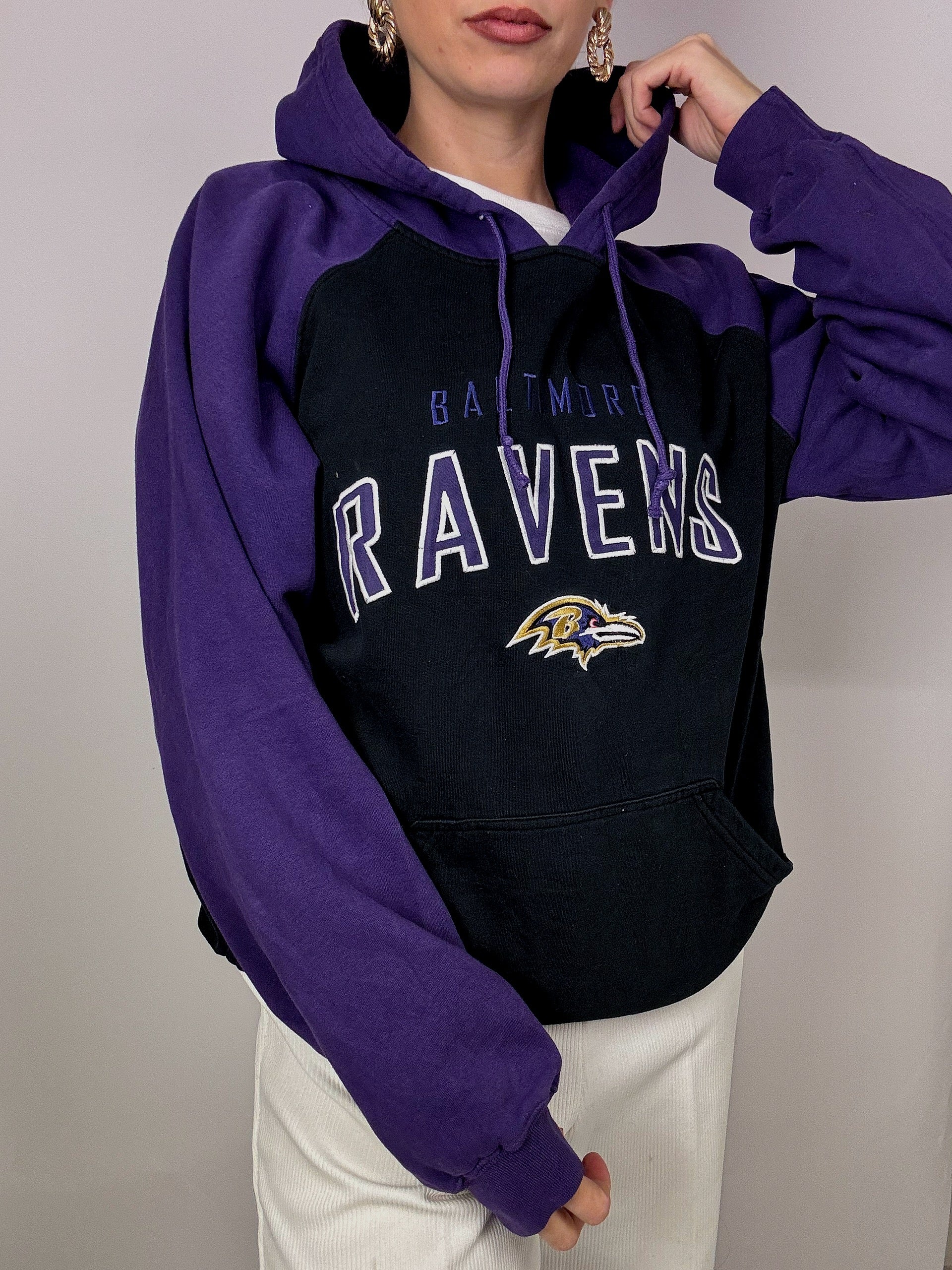 Lila-schwarzer Reebok Raven Hoodie