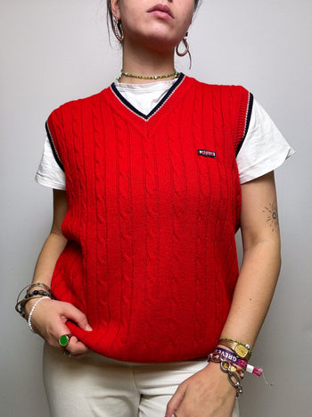 Vintage red vest M 