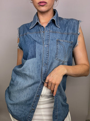 Vintage denim vest