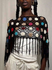 Top type foulard crocheté
