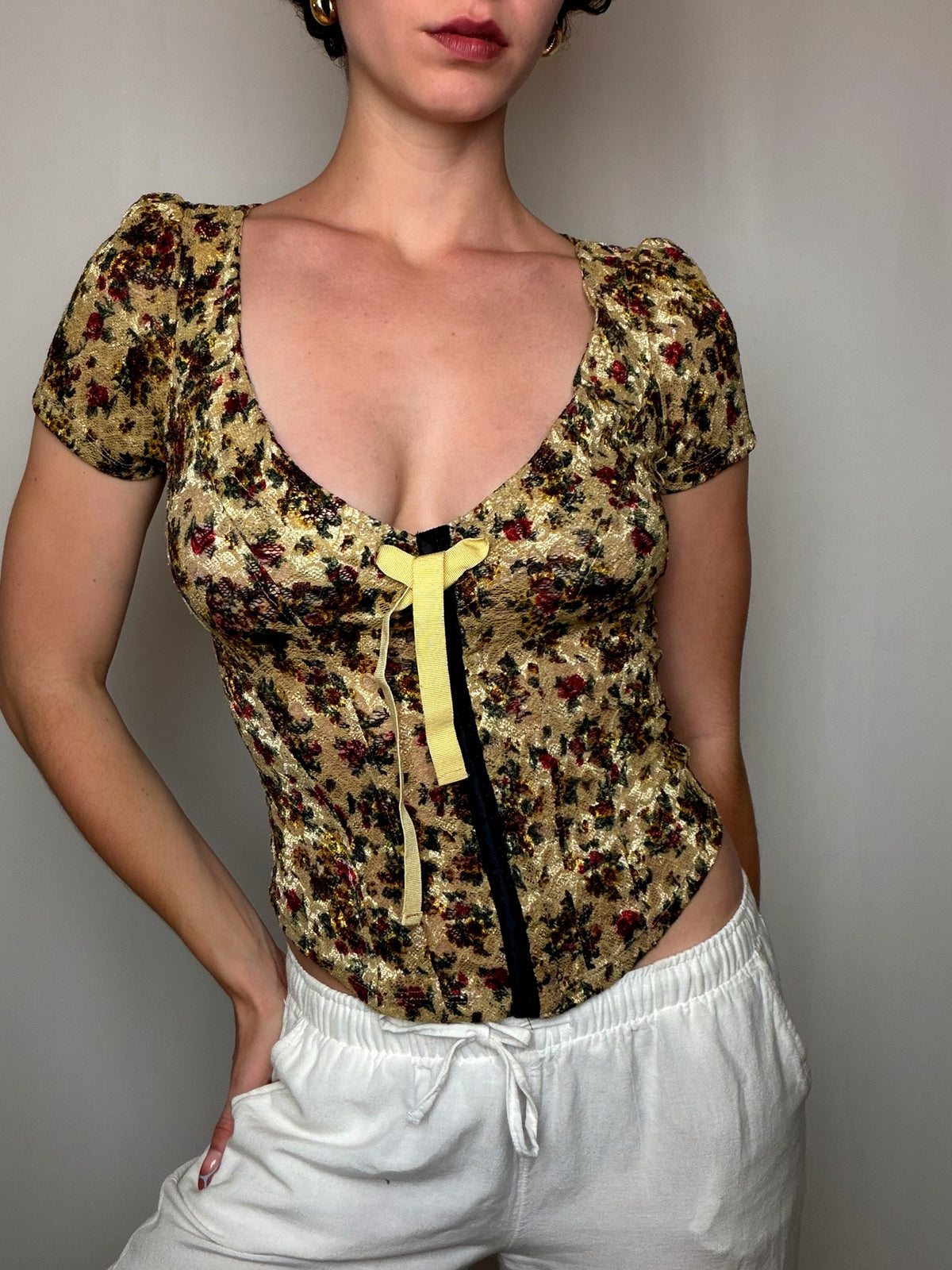 Top fitté Gold S vintage