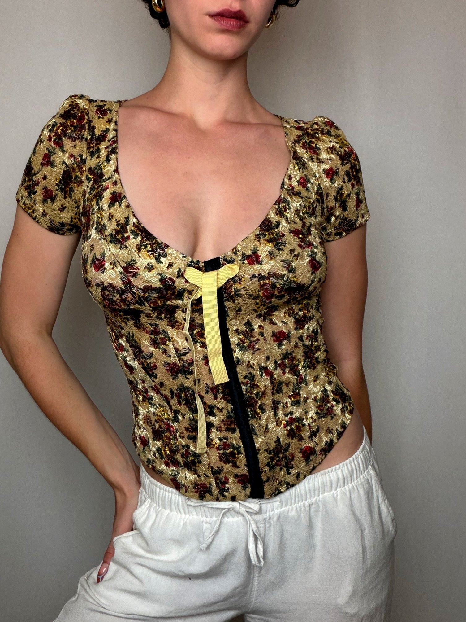 Top fitté Gold S vintage