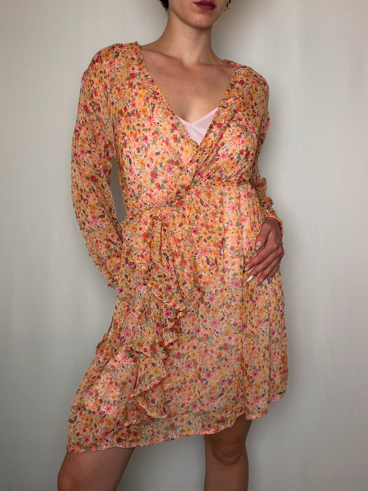 Robe imprimée à fleurs M vintage
