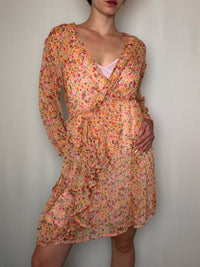 Robe imprimée à fleurs M vintage