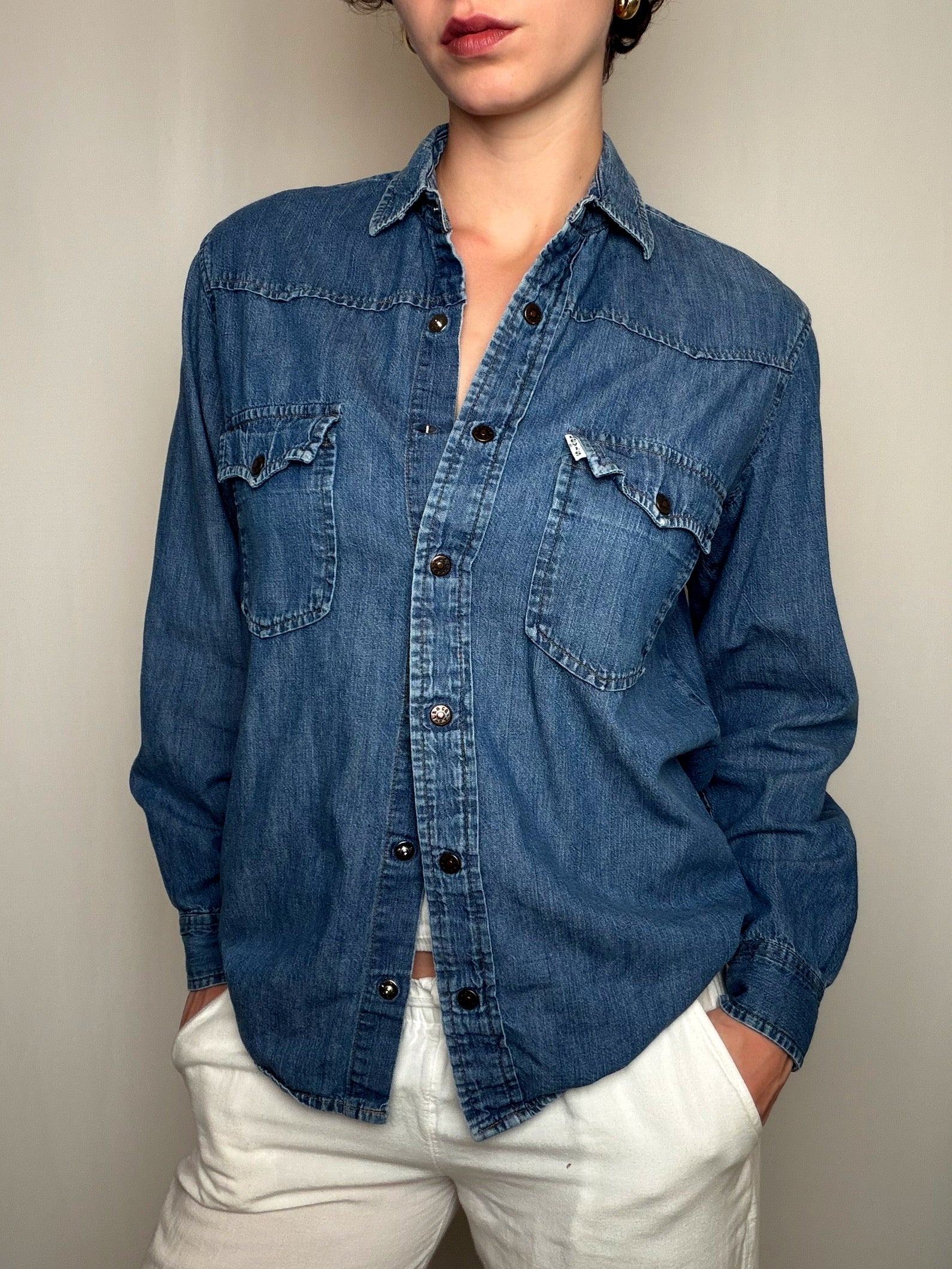 Chemise en jean bleu Levi's M vintage