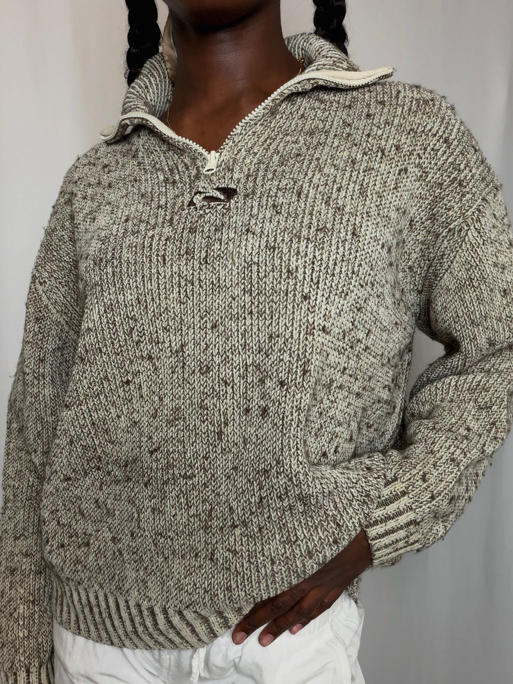 Pull beige chiné Rip Curl L vintage