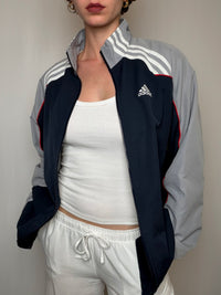 Jacket de sport marine et gris Adidas S vintage