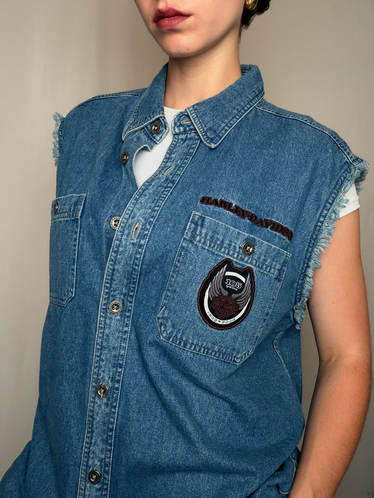 Chemise en jean Bleu Harley-davidson XL vintage
