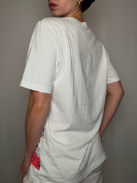 T-shirt blanc avec motifs Nike M vintage