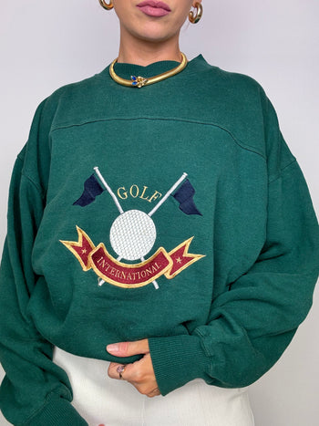 Pull vintage américain vert