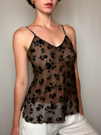 Top brun S vintage