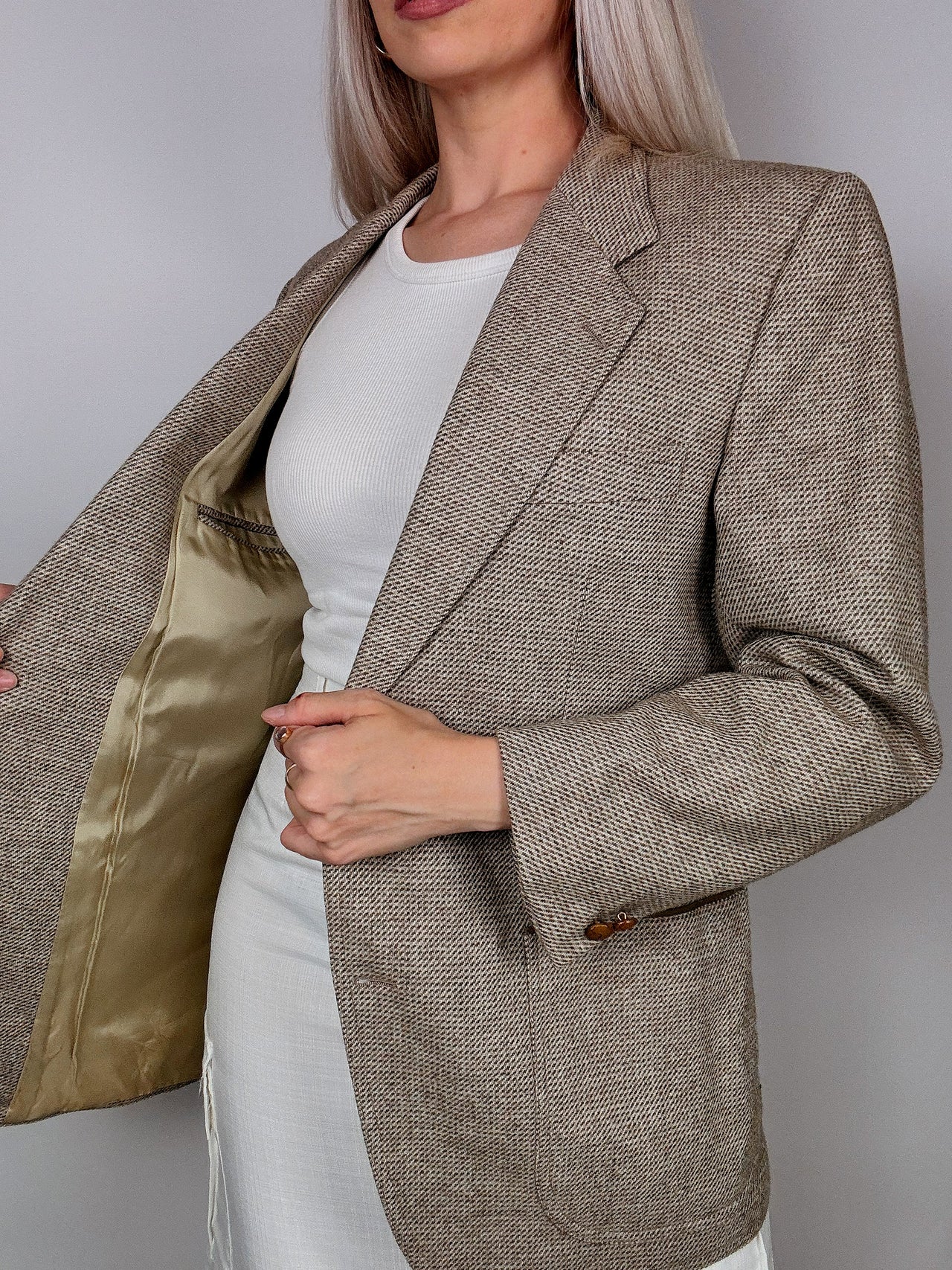 Veste blazer oversize vintage beige