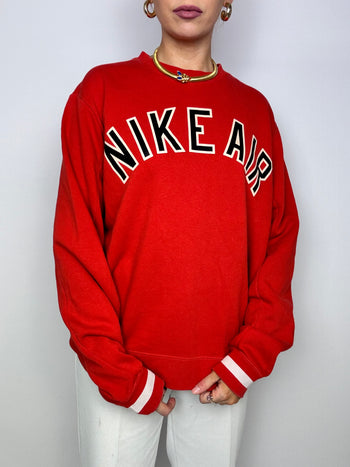 Pull vintage américain rouge Nike