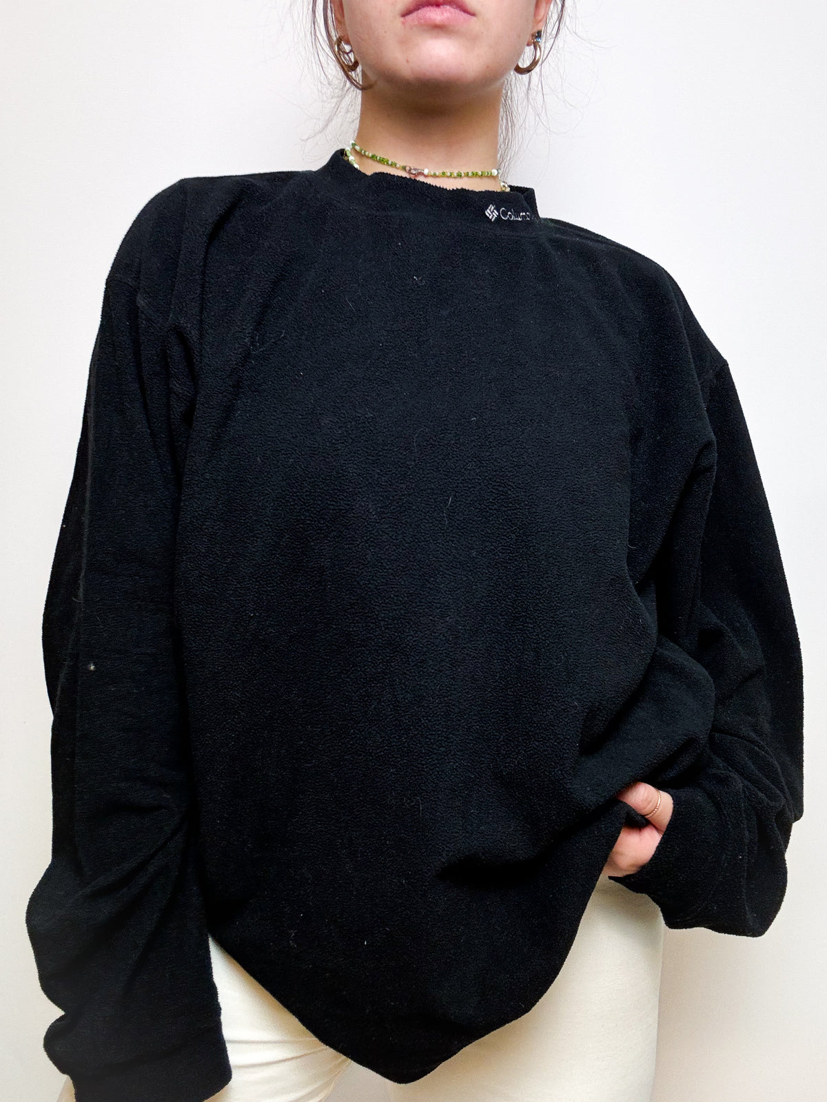 Vintage fleece sweater black XL