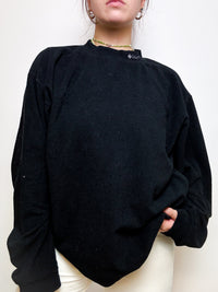 Vintage fleece sweater black XL