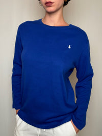 Tshirt nid d'abeille bleu roi Ralph Lauren M vintage