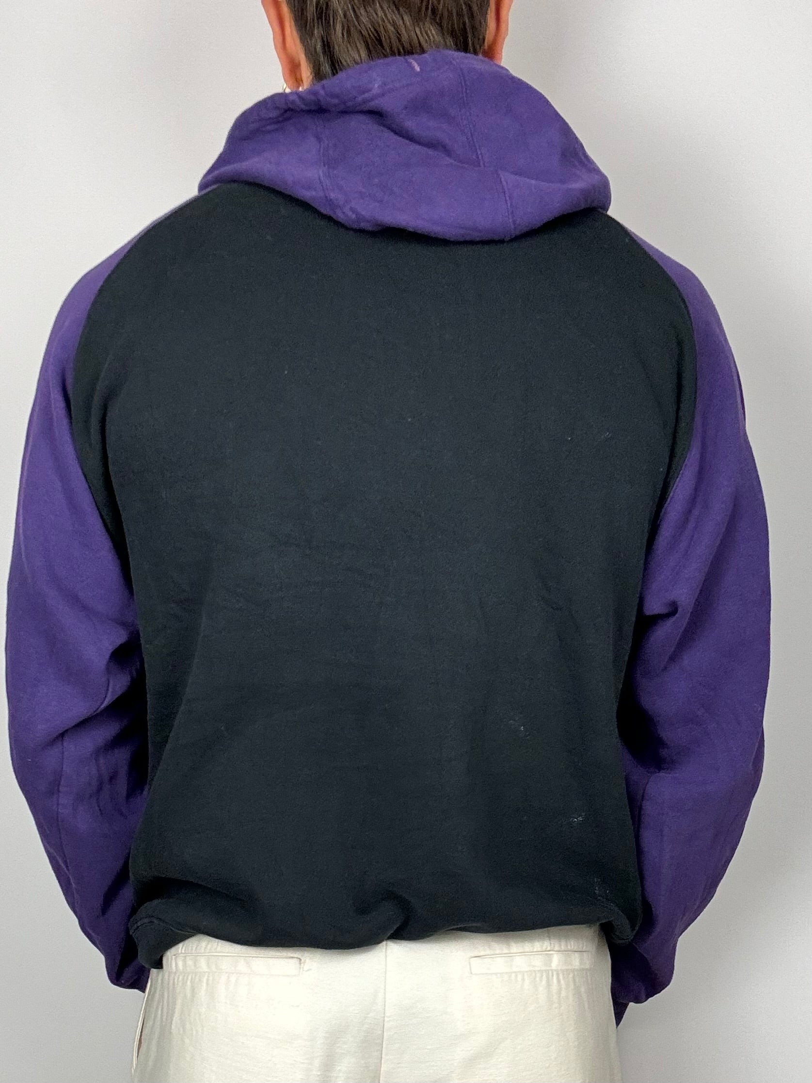 Lila-schwarzer Reebok Raven Hoodie