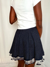 Ensemble marine à pois vintage