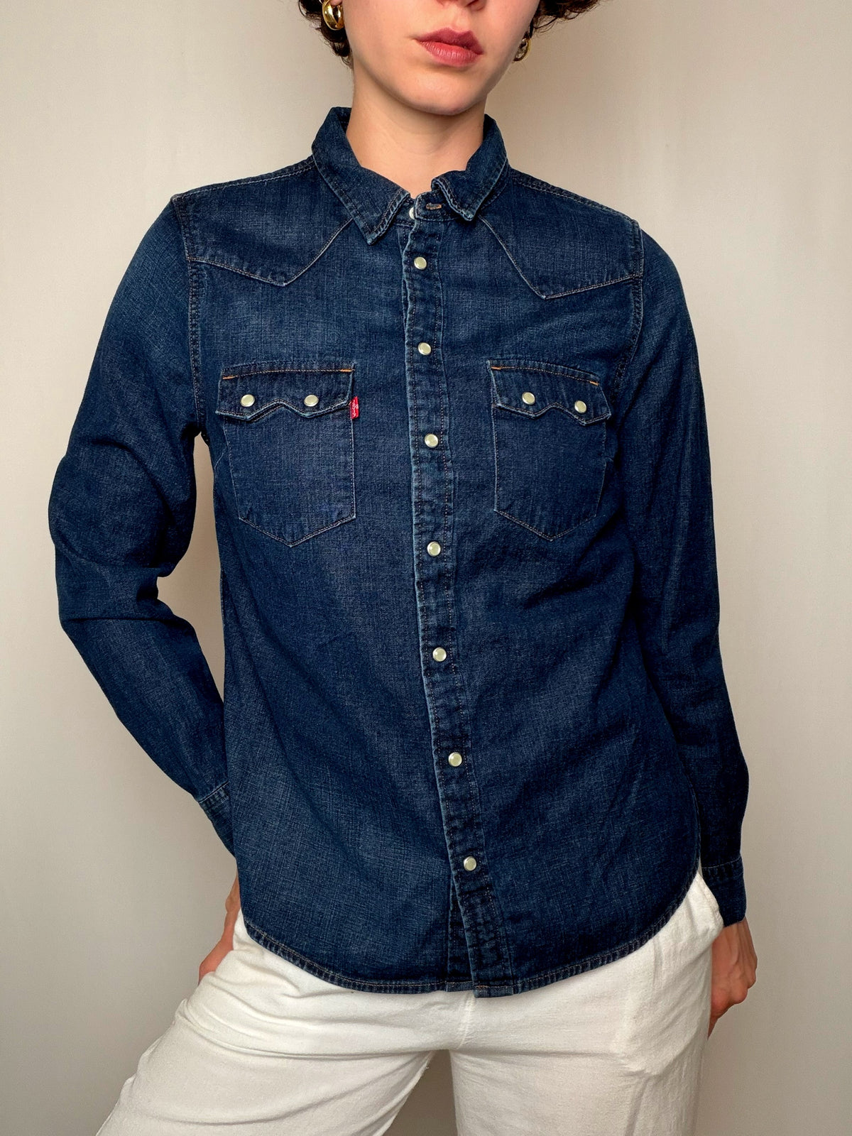Chemise en jean Bleu Foncé Levi's M vintage