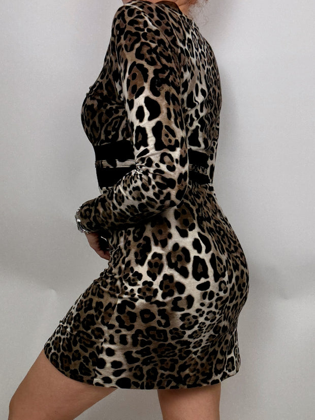 Robe vintage imprimé léopard M/L
