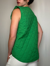 Gilet matelassé vert S vintage