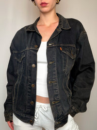 Jacket en denim Noir Délavé Levi's XL vintage