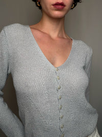 cardigan Gris Chiné M/L vintage